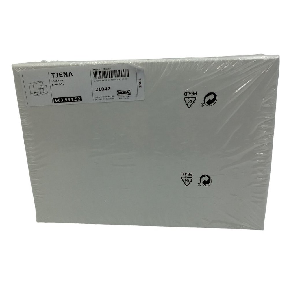 IKEA TJENA White Desk Stationary Organizer Boxes Set In Sealed Package